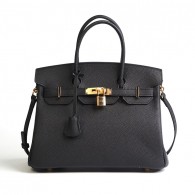Vintage Lock Buckle Handheld Fashion Leather Bag