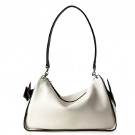 White Bag with Black Trim - Chic & Minimalist Design