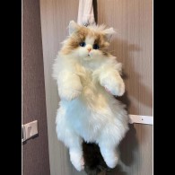 Stuffed Realistic Cat Plush Backpack - Cute and Soft Stuffed Animal Backpack with Adjustable Straps